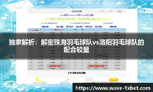 独家解析：解密珠海羽毛球队vs洛阳羽毛球队的配合较量